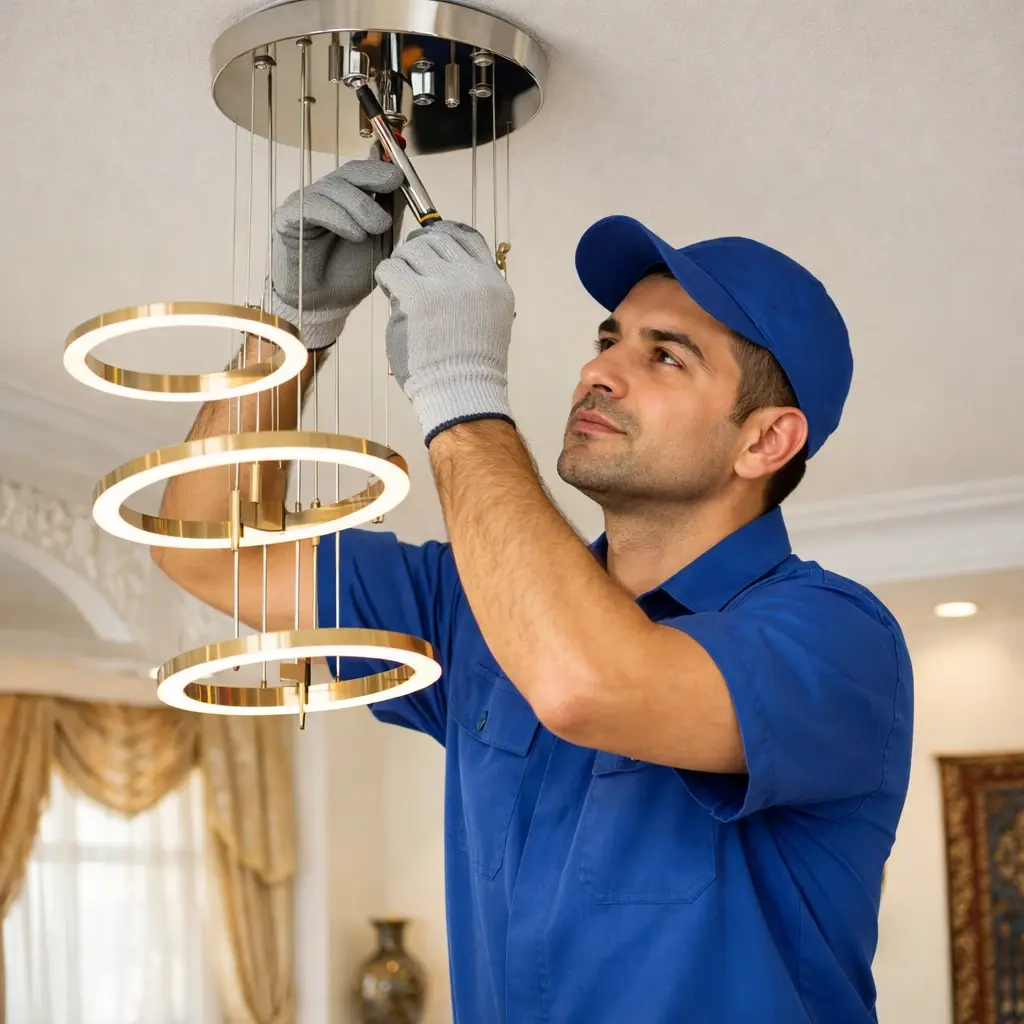 electrician qom chandelier installation
