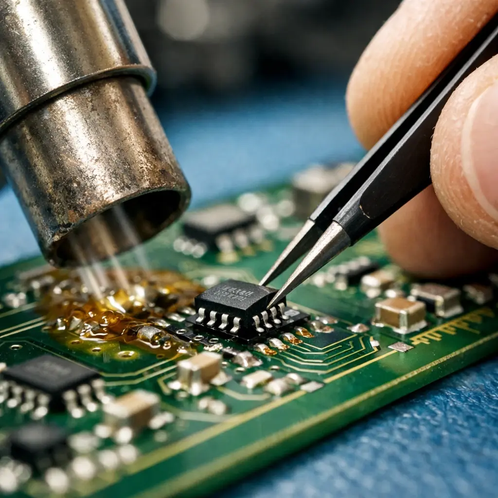 تعمیر آی سی و قطعات SMD روی برد الکترونیکی در قم